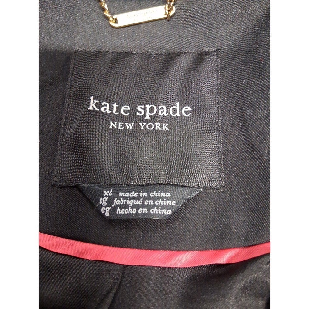Kate Spade New York Women's Hooded Leopard Rain Trench Jacket Size Small - Picture 9 of 16